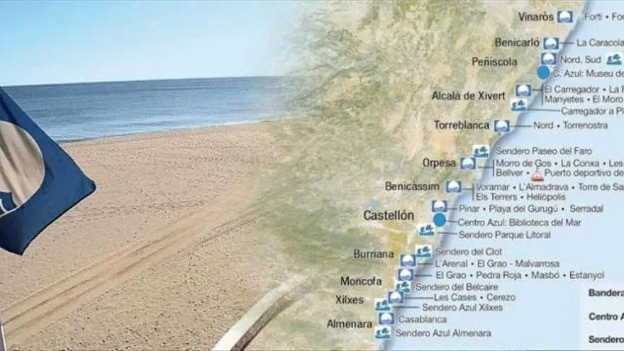 mapa de playas y calas de castellón