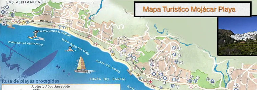mapa de playas y calas de mojácar