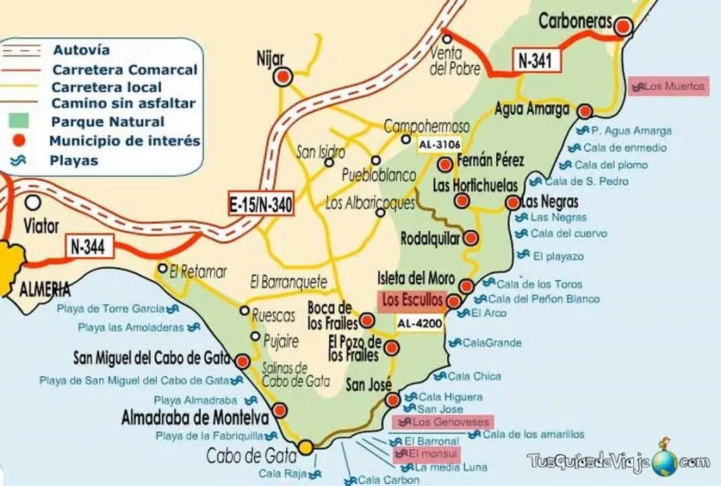 playas y calas de cabo de gata